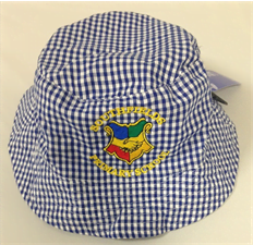 Blue and White Gingham Sunhat